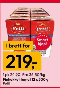 Gigaboks Petti Finhakket tomat 12 x 500 g tilbud