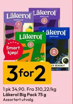 Gigaboks Läkerol Big Pack 75 g tilbud