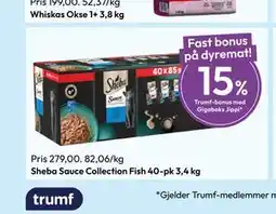 Gigaboks Sheba Sauce Collection Fish 40-pk 3,4 kg tilbud