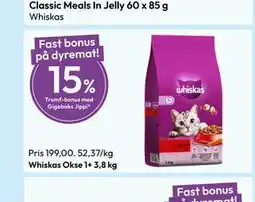 Gigaboks Whiskas Okse 1+ 3,8 kg tilbud