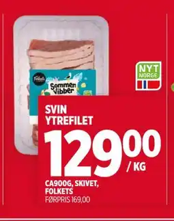 Meny SVIN YTREFILET tilbud