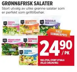 Meny GRØNN&FRISK SALATER tilbud