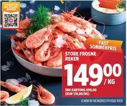 Meny STORE FROSNE REKER tilbud