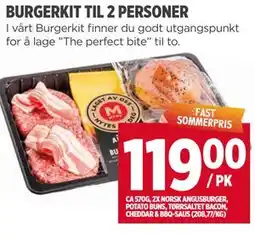 Meny BURGERKIT TIL 2 PERSONER tilbud