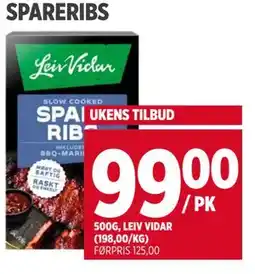 Meny SPARERIBS tilbud