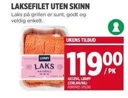 Meny LAKSEFILET UTEN SKINN tilbud