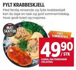 Meny FYLT KRABBESKJELL tilbud