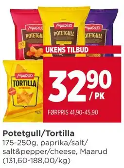 Meny Potetgull/Tortilla tilbud