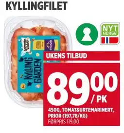 Meny KYLLINGFILET tilbud