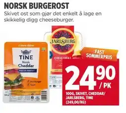 Meny NORSK BURGEROST tilbud