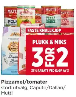 Meny Pizzamel/tomater tilbud