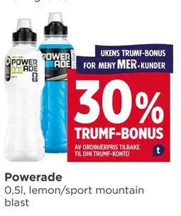 Meny Powerade tilbud