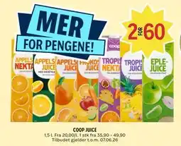 Coop Prix COOP JUICE tilbud