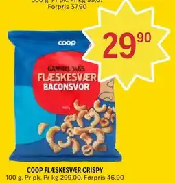 Coop Prix COOP FLÆSKESVÆR CRISPY tilbud