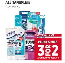Meny ALL TANNPLEIE tilbud