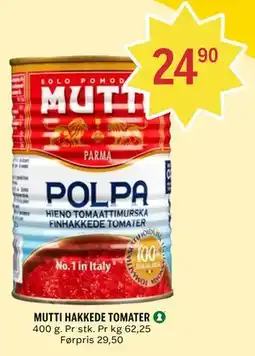Coop Prix MUTTI HAKKEDE TOMATER tilbud