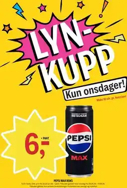 Coop Prix PEPSI MAX BOKS tilbud