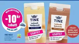 Coop Obs Tine melk tilbud