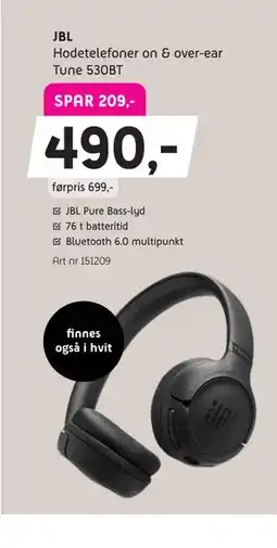 ELON JBL Hodetelefoner on & over-ear Tune 530BT tilbud