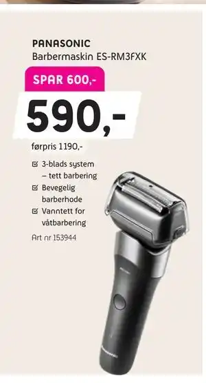 PANASONIC Barbermaskin ES-RM3FXK
