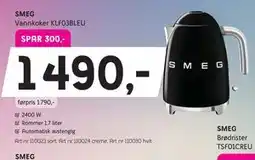 ELON SMEG Vannkoker KLF03BLEU tilbud