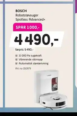 ELON BOSCH Robotstøvsuger Spotless Advanced+ tilbud