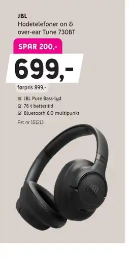 ELON JBL Hodetelefoner on & over-ear Tune 730BT tilbud