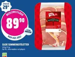 Coop Obs GILDE SOMMERKOTELETTER, Medlemspris tilbud