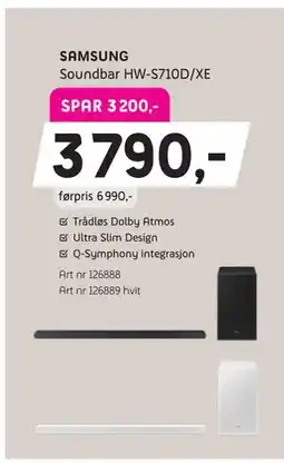 ELON SAMSUNG Soundbar HW-S710D/XE tilbud