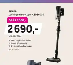ELON ELVITA Ledningsfri støvsuger CSD5400S tilbud