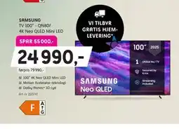ELON SAMSUNG TV 100” - QN80F 4K Neo QLED Mini LED tilbud