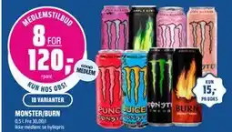 Coop Obs MONSTER/BURN, Medlemspris tilbud