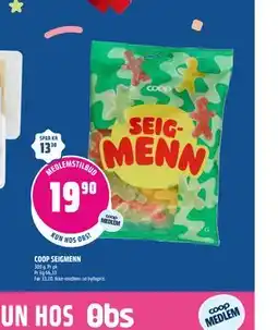 Coop Obs COOP SEIGMENN, Medlemspris tilbud