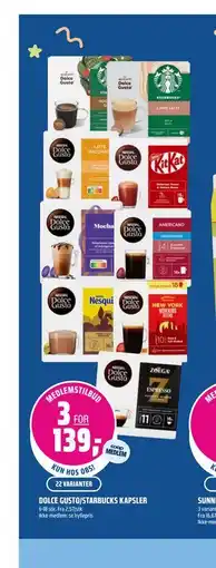 Coop Obs DOLCE GUSTO/STARBUCKS KAPSLER, Medlemspris tilbud