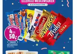Coop Obs NIDAR SJOKOLADEBARER, Medlemspris tilbud