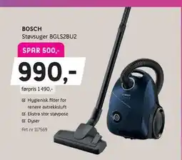 ELON BOSCH Støvsuger BGLS2BU2 tilbud