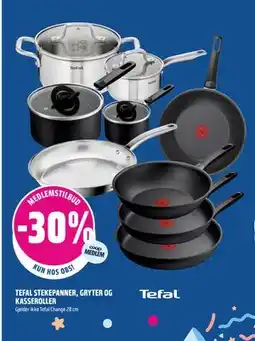 Coop Obs TEFAL STEKEPANNER, GRYTER OG KASSEROLLER tilbud