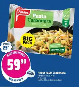 Coop Obs Findus Pasta carbonara tilbud