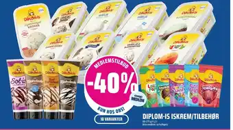 Diplom-is iskrem/tilbehør
