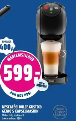 Coop Obs Nescafé® Dolce gusto® Genio s kapselmaskin tilbud