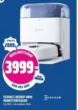 Coop Obs Ecovacs Deebot mini robotstøvsuger tilbud