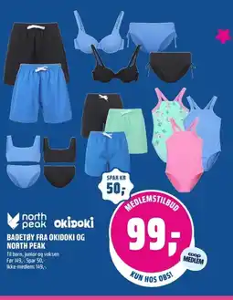 Coop Obs Badetøy fra Okidoki og North Peak tilbud