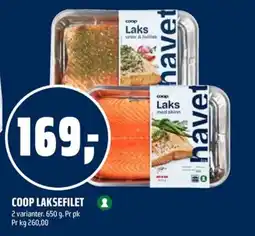 Coop Obs Coop laksefilet tilbud
