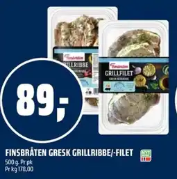 Coop Obs Finsbråten gresk grillribbe/-filet tilbud