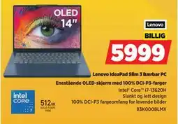 POWER Lenovo IdeaPad Slim 3 Bærbar PC tilbud