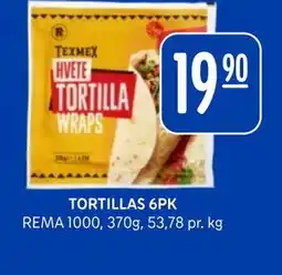 Rema 1000 TORTILLAS 6PK tilbud