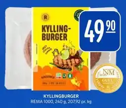 Rema 1000 KYLLINGBURGER tilbud