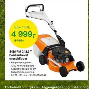 Stihl RM 248.3 T bensindrevet gressklipper