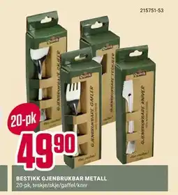Europris BESTIKK GJENBRUKBAR METALL tilbud