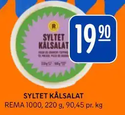 Rema 1000 SYLTET KÅLSALAT tilbud